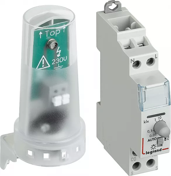 legrand-inter cr�pusculaire standard sortie 16a cellule photo�lectrique - 1 mod (412623)