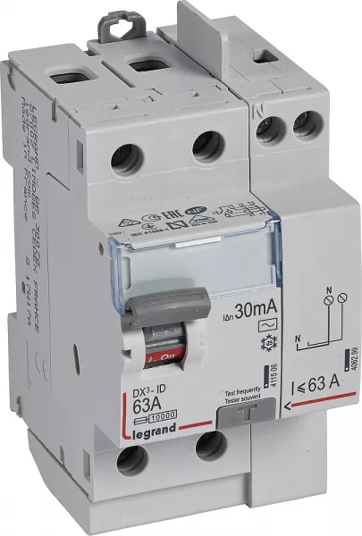 legrand-inter diff dx�-id d�part/sortie haute � vis 2p 63a typeac 30ma (411612)