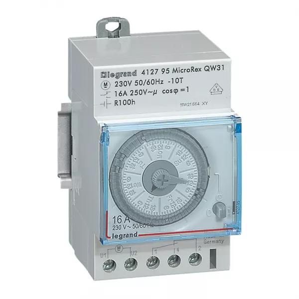 legrand-inter horaire analogique programmable manuel hebdo -vertical avec r�serve marche (412795)