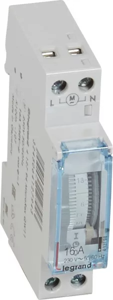 legrand-inter horaire analogique programmable manuel hebdo -vertical sans r�serve marche (412794)
