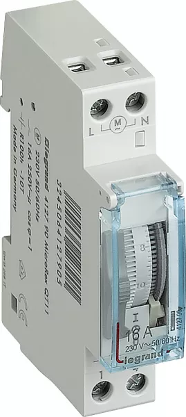 legrand-inter horaire analogique programmable manuel jour - vertical avec r�serve marche (412790)