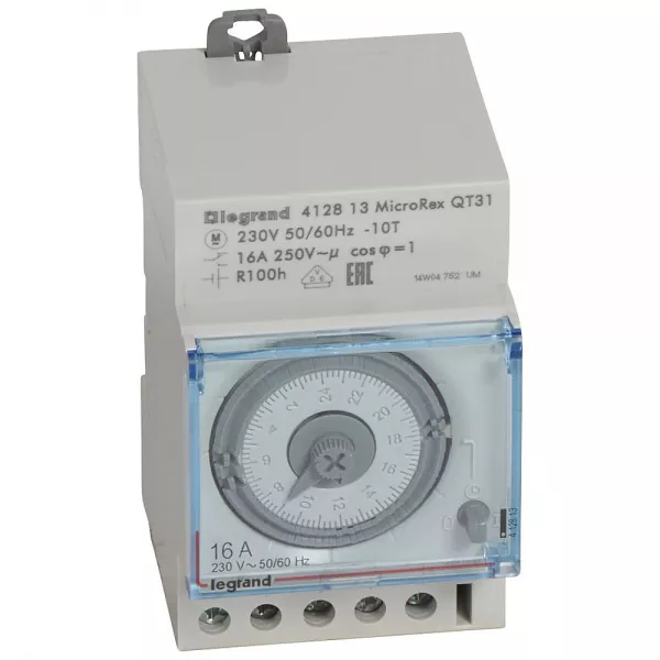 legrand-inter horaire analogique programmable manuel jour horizontal avec r�serve marche (412813)