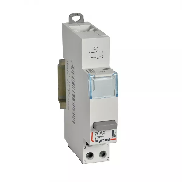 legrand-inter poussoir modulaire simple fonction contact 1no+nf - 1 module (412911)