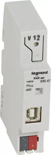 legrand-interface bus knx pour connecter un pc au bus knx via le port usb - 1 module (003547)