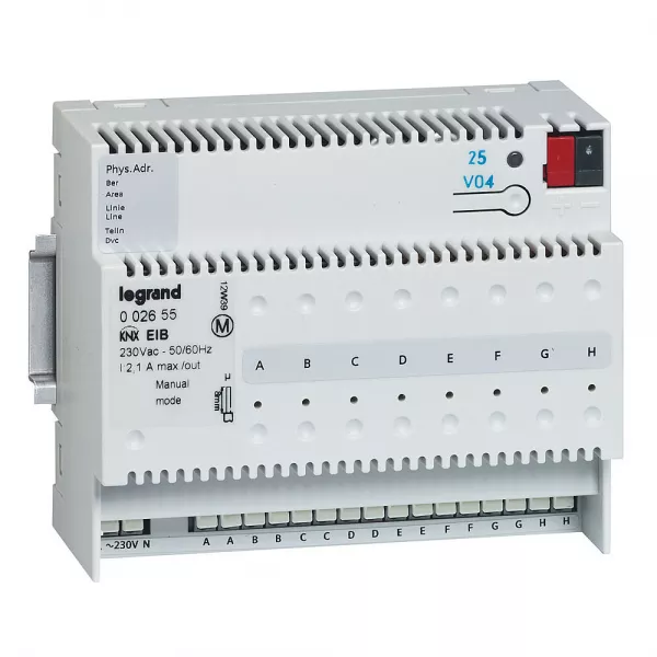 legrand-interface bus knx pour raccordement de contact sec avec 8 entr�es - 6 modules (002655)
