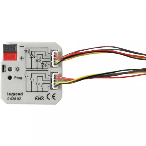 legrand-interface bus knx raccordement de contact sec 4 entr�es , 4 sorties - encastr� (002692)
