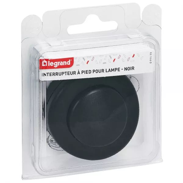 legrand-interrupteur 2a 250v~ avec commande au pied pour lampadaire - noir (091173)