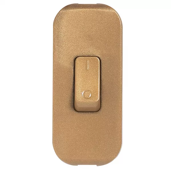 legrand-interrupteur � bascule 2a 250v~ touche couleur + coupure bipolaire - vieil or (040193)
