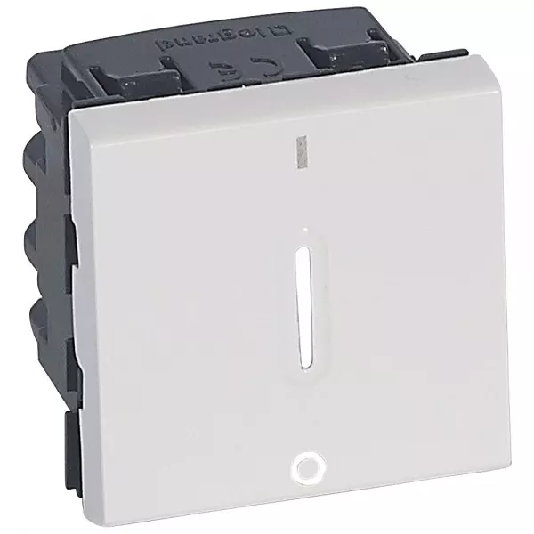 legrand-interrupteur bipolaire � voyant 16ax 250v~ mosaic 2 modules - blanc (077052)