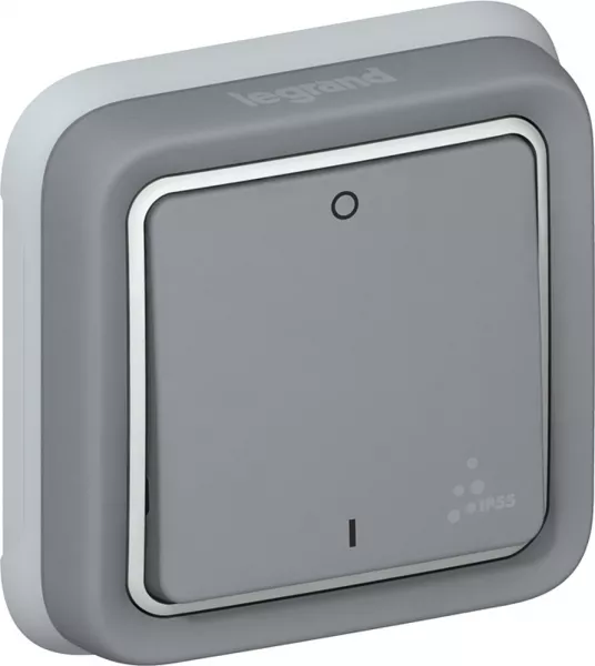 legrand-interrupteur bipolaire plexo - finition gris (069926)