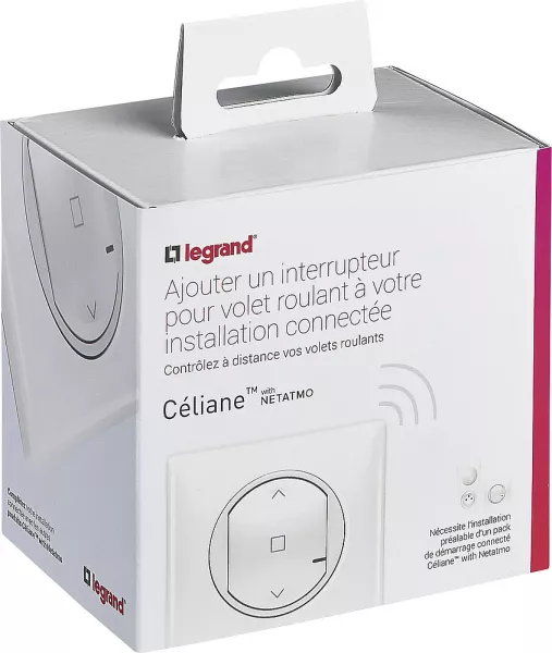 legrand-interrupteur connect� pour volet roulant c�liane with netatmo - blanc (100064)