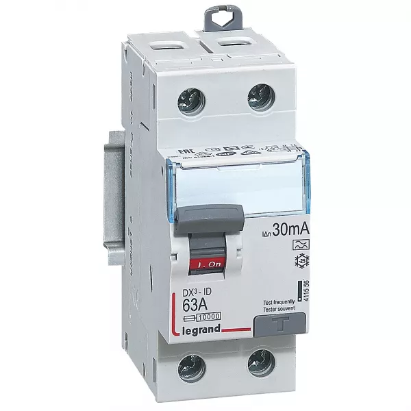 legrand-interrupteur diff�rentiel dx�-id 2p type a 30ma arriv�e haut/d�part bas 63a (092837)