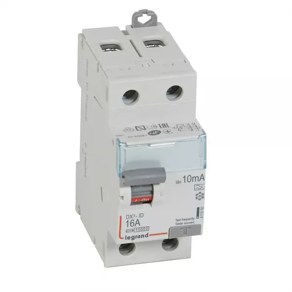 legrand-interrupteur diff�rentiel dx�-id haut/bas vis - 2p 230v~ 16a typea 10ma - 2 mod (411550)