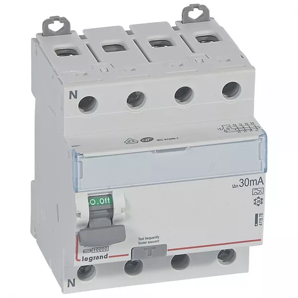 legrand-interrupteur diff�rentiel dx�-id haut/bas vis - 4p 400v~ 100a typea 30ma -4 mod (411678)