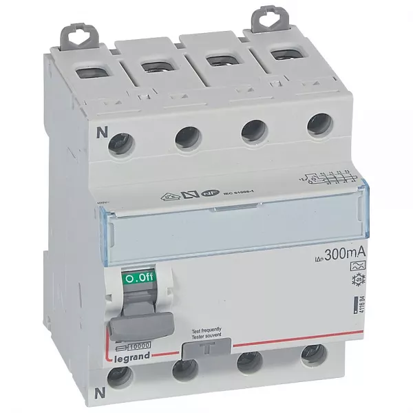 legrand-interrupteur diff�rentiel dx�-id haut/bas vis - 4p 400v~ 25a typea 300ma -4 mod (411684)