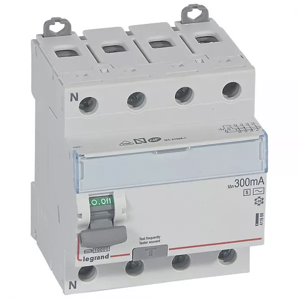 legrand-interrupteur diff�rentiel dx�-id haut/bas vis - 4p 400v~ 40a ac 300ma s - 4 mod (411668)