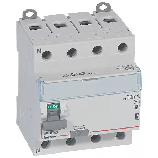 legrand-interrupteur diff�rentiel dx�-id haut/bas vis - 4p 400v~ 80a typeac 30ma - 4 mod (411663)