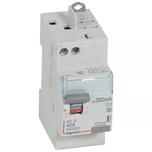 legrand-interrupteur diff�rentiel dx�-id haut vis/haut auto 2p 230v~ 40a ac 300ma -2 mod (411635)