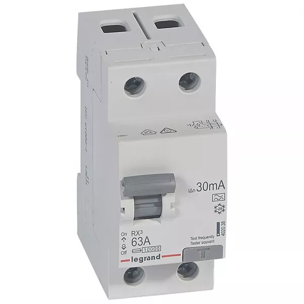 legrand-interrupteur diff�rentiel rx 2p 230v~ 63a typea 30ma - 2 modules (402038)