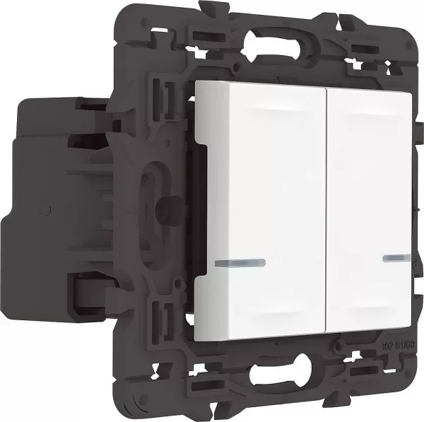 legrand-interrupteur double avec neutre connect� mosaic with netatmo sans plaque blanc (077702la)