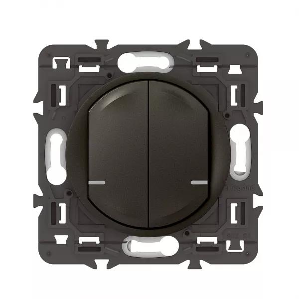 legrand-interrupteur double neutre connect� c�liane with netatmo sans plaque graphite (064892a)