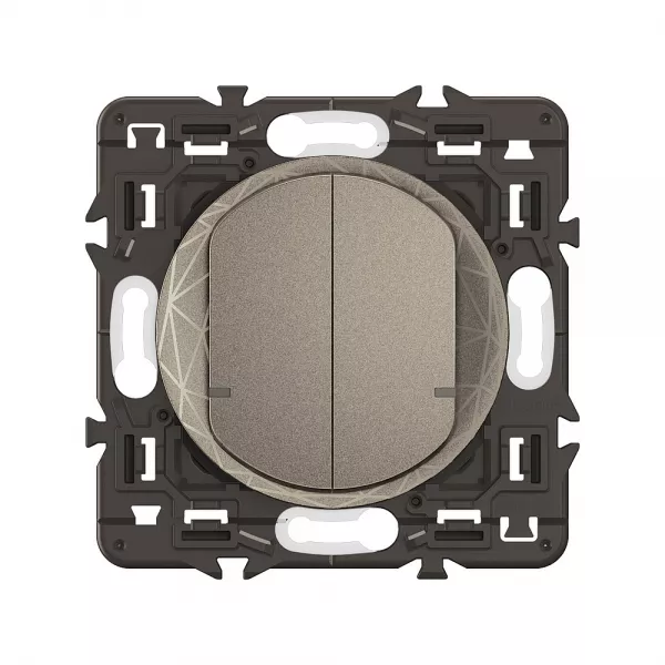 legrand-interrupteur filaire double c�liane with netatmo avec neutre - titanium (ct0416)