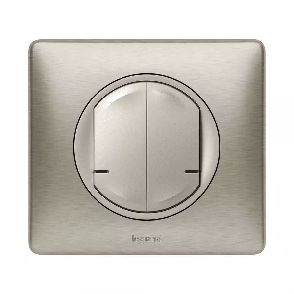 legrand-interrupteur filaire double connect� c�liane with netatmo 2x250w - titane (067772)