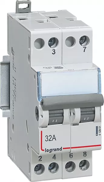 legrand-interrupteur-inverseur modulaire double va-et-vient 400v~ - 2 modules (412901)