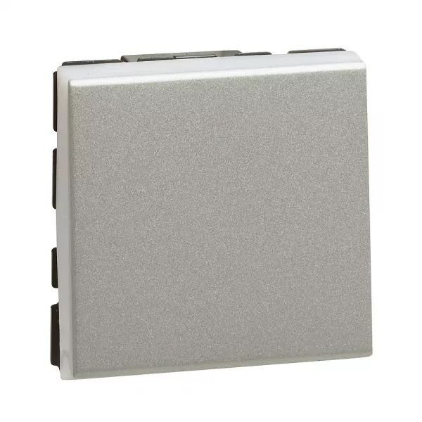 legrand-interrupteur ou va-et-vient 10ax 250v~ mosaic easy-led 2 modules - alu (079211l)