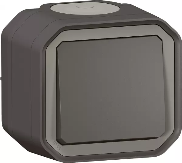 legrand-interrupteur ou va-et-vient 10ax 250v plexo complet saillie anthracite (069761l)