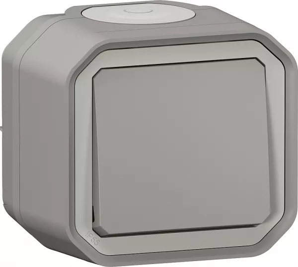 legrand-interrupteur ou va-et-vient 10ax 250v plexo complet saillie gris (069711l)