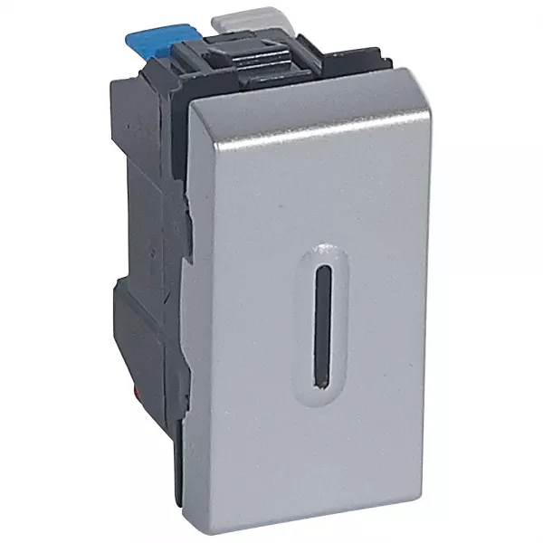 legrand-interrupteur ou va-et-vient � voyant 10ax 250v~ mosaic 1 module - alu (079202)
