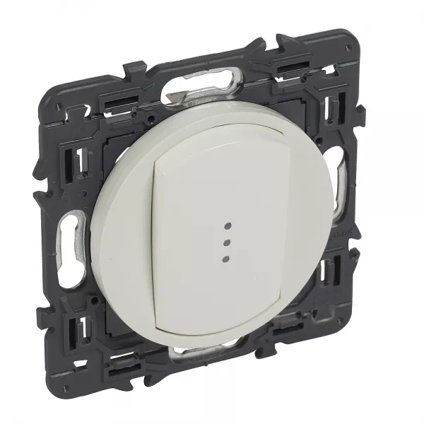 legrand-interrupteur ou va-et-vient � voyant c�liane 10ax enjoliveur blanc et support (067703)