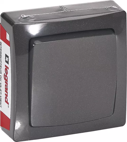 legrand-interrupteur ou va-et-vient appareillage saillie - marron (097630)