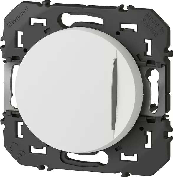 legrand-interrupteur ou va-et-vient avec voyant lumineux dooxie 10ax 250v~ blanc (600011)