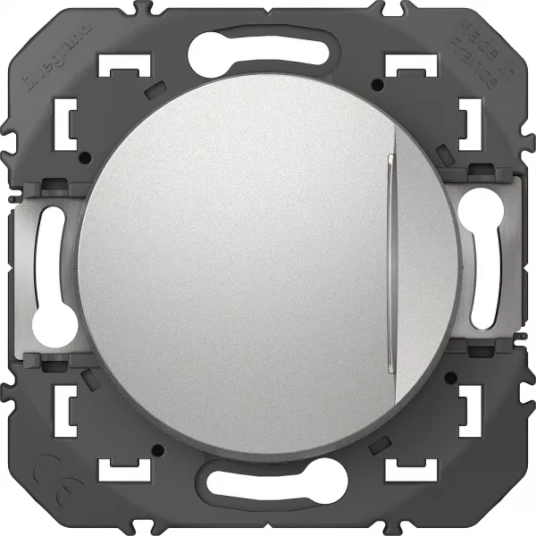 legrand-interrupteur ou va-et-vient avec voyant lumineux dooxie 10ax 250v~ finition alu (600111)