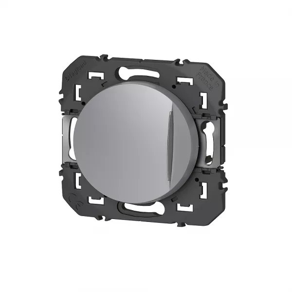 legrand-interrupteur ou va-et-vient avec voyant lumineux dooxie 10ax alu - sachet (095232)
