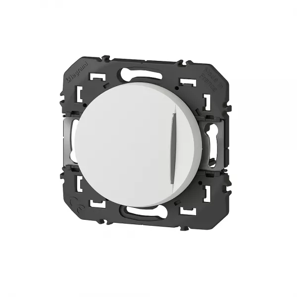 legrand-interrupteur ou va-et-vient avec voyant lumineux dooxie 10ax blanc - sachet (095202)