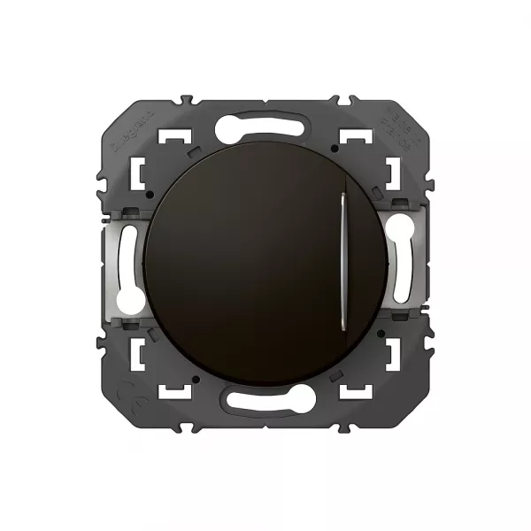 legrand-interrupteur ou va-et-vient avec voyant lumineux dooxie 10ax noir - sachet (095262)
