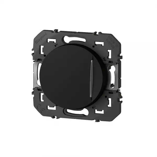 legrand-interrupteur ou va-et-vient avec voyant t�moin dooxie 10ax noir - sachet (095263)