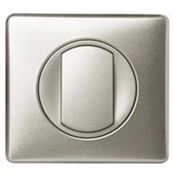 legrand-interrupteur ou va-et-vient c�liane soft 10a avec plaque - titane (099975)