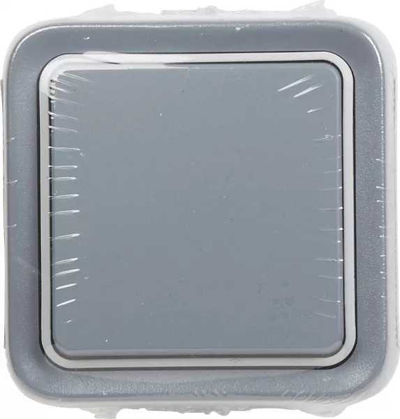 legrand-interrupteur ou va-et-vient �tanche plexo complet saillie - gris (069901)