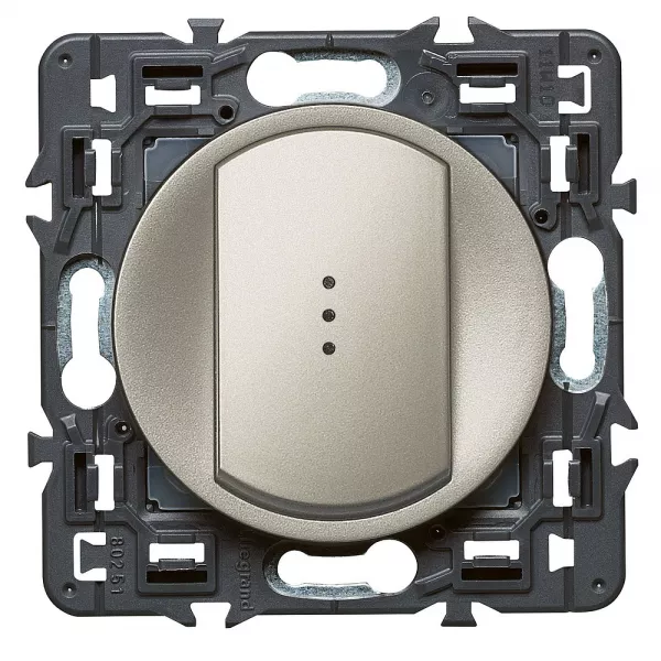 legrand-interrupteur ou va-et-vient lumineux (voyant fourni) c�liane soft 10a - titane (099512)
