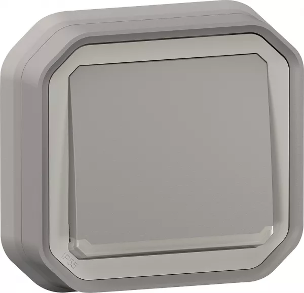 legrand-interrupteur ou va-et-vient lumineux plexo complet encastr� et griffes - gris (070070)