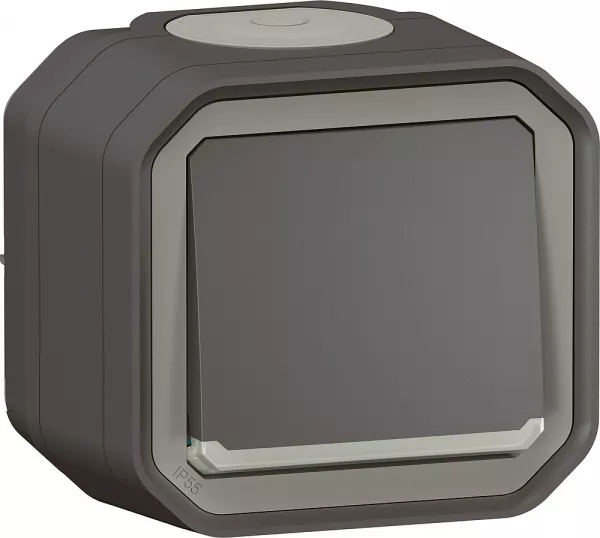 legrand-interrupteur ou va-et-vient lumineux plexo complet saillie - anthracite (070028)