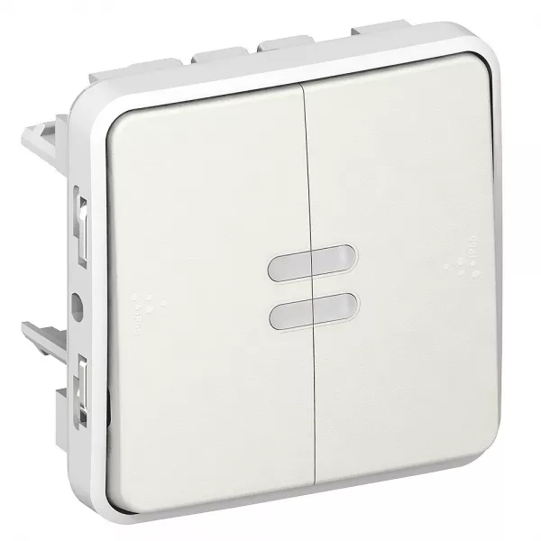 legrand-interrupteur ou va-et-vient lumineux plexo composable ip55 10ax 250v - blanc (069613)