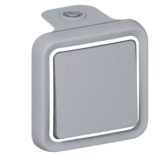 legrand-interrupteur ou va-et-vient plexo complet apparent - gris - blister (069968)