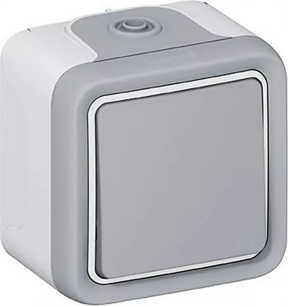 legrand-interrupteur ou va et vient plexo complet saillie - gris (069923)