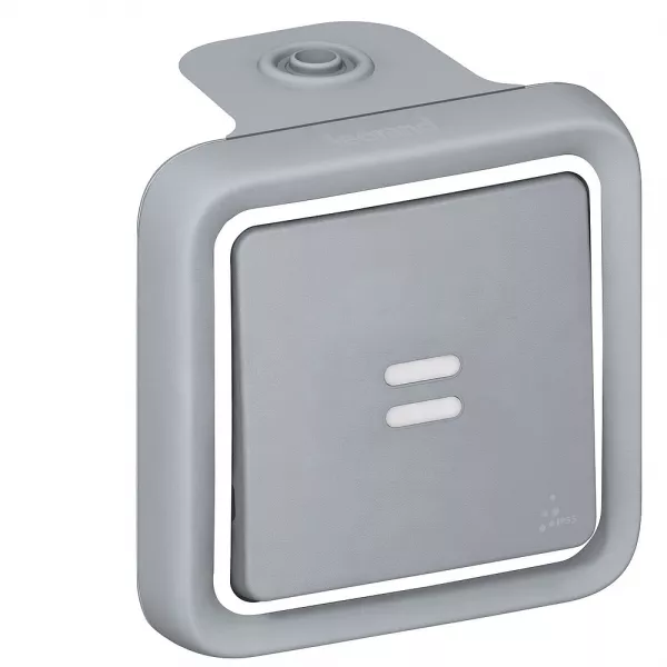 legrand-interrupteur ou va-et-vient t�moin (voyant fourni) plexo complet saillie - gris (069902)
