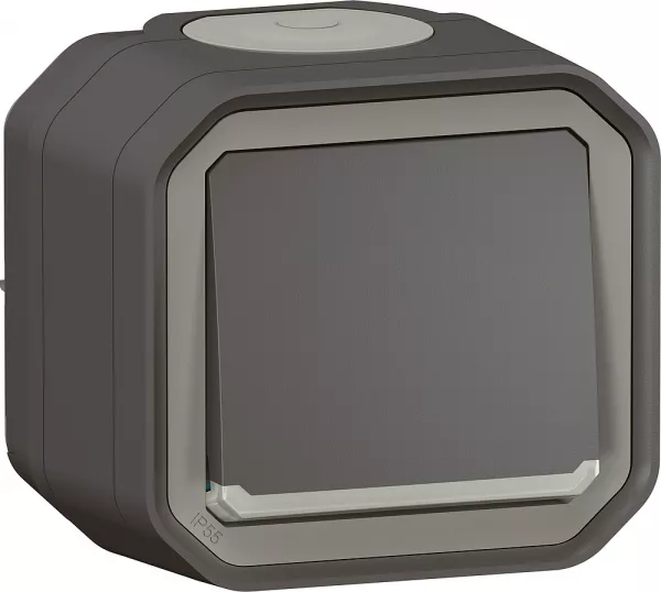 legrand-interrupteur ou va-et-vient t�moin 10ax 250v plexo complet saillie anthracite (069721l)